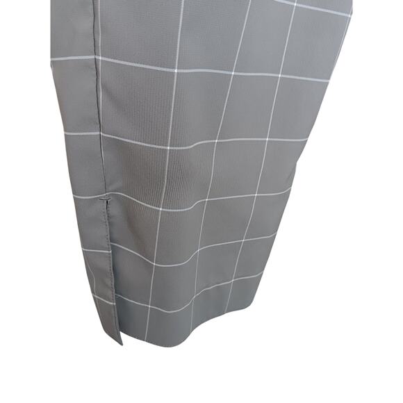 Nike Golf Pants Size 8 Gray Windowpane Plaid Dri-Fit Cropped Capris Activewear - Picture 6 of 15